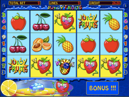 Игровой автомат Fruit Cocktail (Фруктовый коктейль, Клубничка