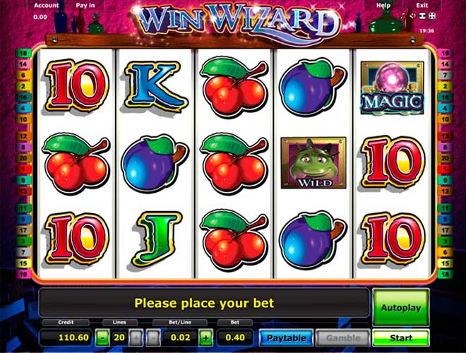 Играть онлайн автомат Волшебник (Win Wizard)  бесплатно